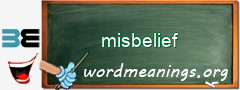 WordMeaning blackboard for misbelief